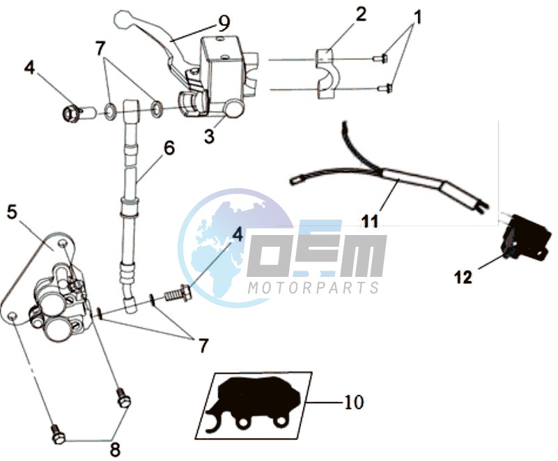 BRAKE CALIPER / BRAKE LEVER / BRAKE LINES