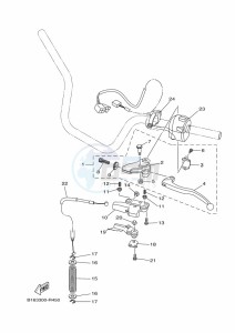 YFM700FWB YFM70KDXK (B6K3) drawing HANDLE SWITCH & LEVER