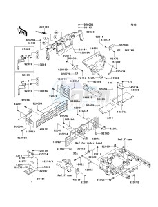 KAF 950 F [MULE 4010 DIESEL 4X4] (F9F-FAF) F9F drawing FRAME FITTINGS