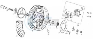 ATLANTIS BULLET - 50 cc VTHAL4AE2 2T AC drawing Front wheel (Positions)