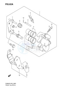 SV650 (E2) drawing FRONT CALIPER (SV650AK7 UAK7 SAK7 SUAK7)