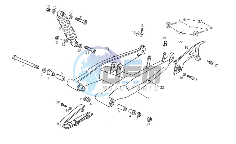 Swing arm - Shock absorber