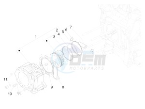 GTS 300 HPE 4T-4V IE ABS E4 (EMEA) drawing Cylinder-piston-wrist pin unit