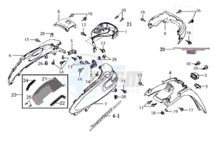 JOYRIDE 200i drawing REAR FENDER - COWLING - TAIL LIGHT