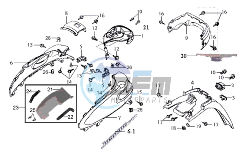 REAR FENDER - COWLING - TAIL LIGHT