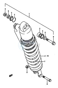 RM125 (G-H-J) drawing SHOCK ABSORBER (MODEL H)