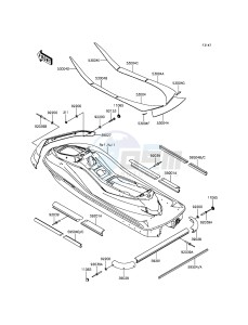 JET SKI ULTRA LX JT1500KCF EU drawing Pads