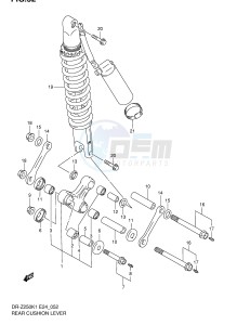 DR-Z250 (E24) drawing REAR CUSHION LEVER