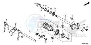 CBR600RRD CBR600RR UK - (E) drawing GEARSHIFT DRUM