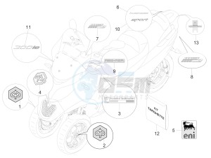 MP3 300 LT BUSINESS - SPORT ABS - ENJOY (EMEA) drawing Plates - Emblems