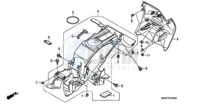 NT700VA UK - (E / MKH) drawing REAR FENDER