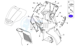 Scarabeo 250 Light e3 drawing Front body II