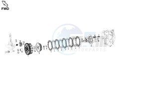 MULHACEN - 125 CC VTHMS1A2A 4T EU3 drawing CLUTCH