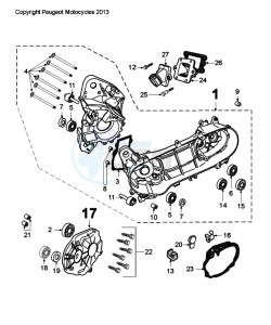 CITYSTAR 50 drawing CRANKCASE