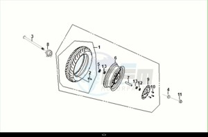 X'PRO 50 (XE05W4-EU) (E5) (M1) drawing FRONT WHEEL