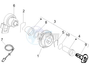 LX 125 4T ie E3 drawing Locks