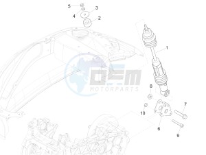 SPRINT SPORT 150 4T 3V IGET ABS E4 (EMEA) drawing Rear suspension - Shock absorber/s