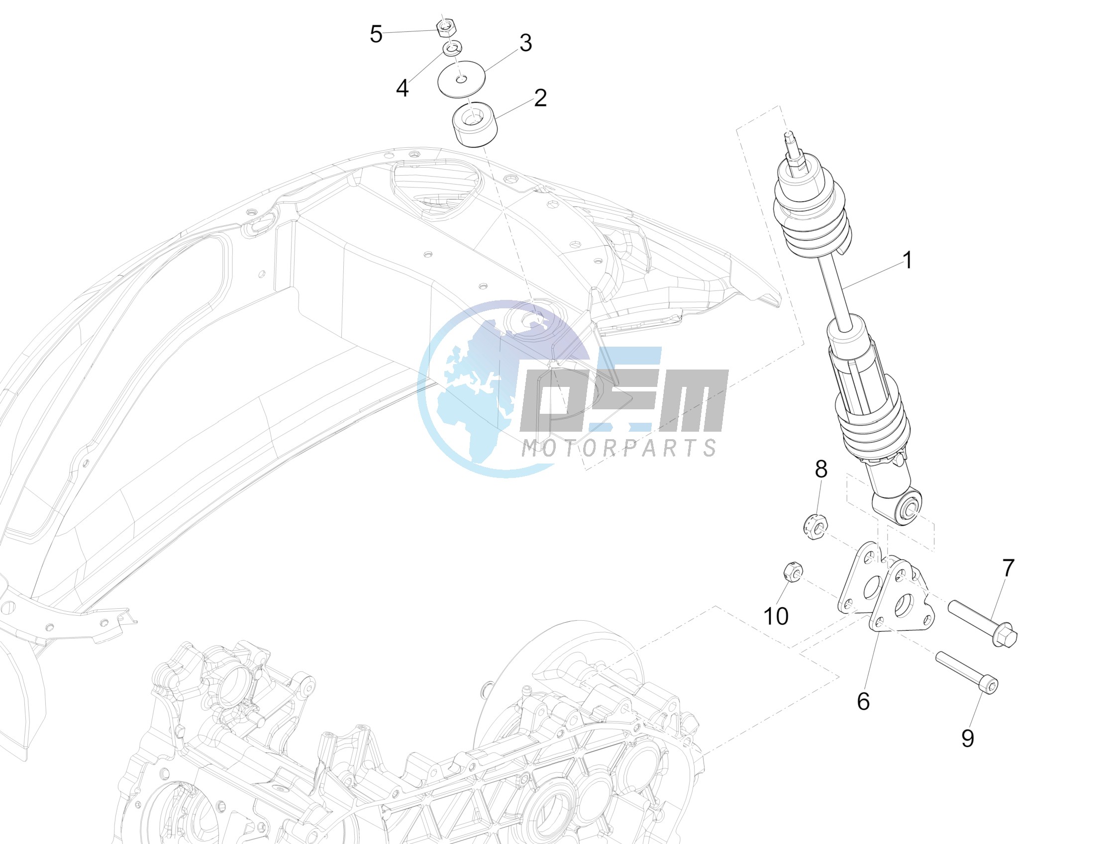 Rear suspension - Shock absorber/s