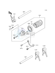 W800 EJ800AFF GB XX (EU ME A(FRICA) drawing Gear Change Drum/Shift Fork(s)