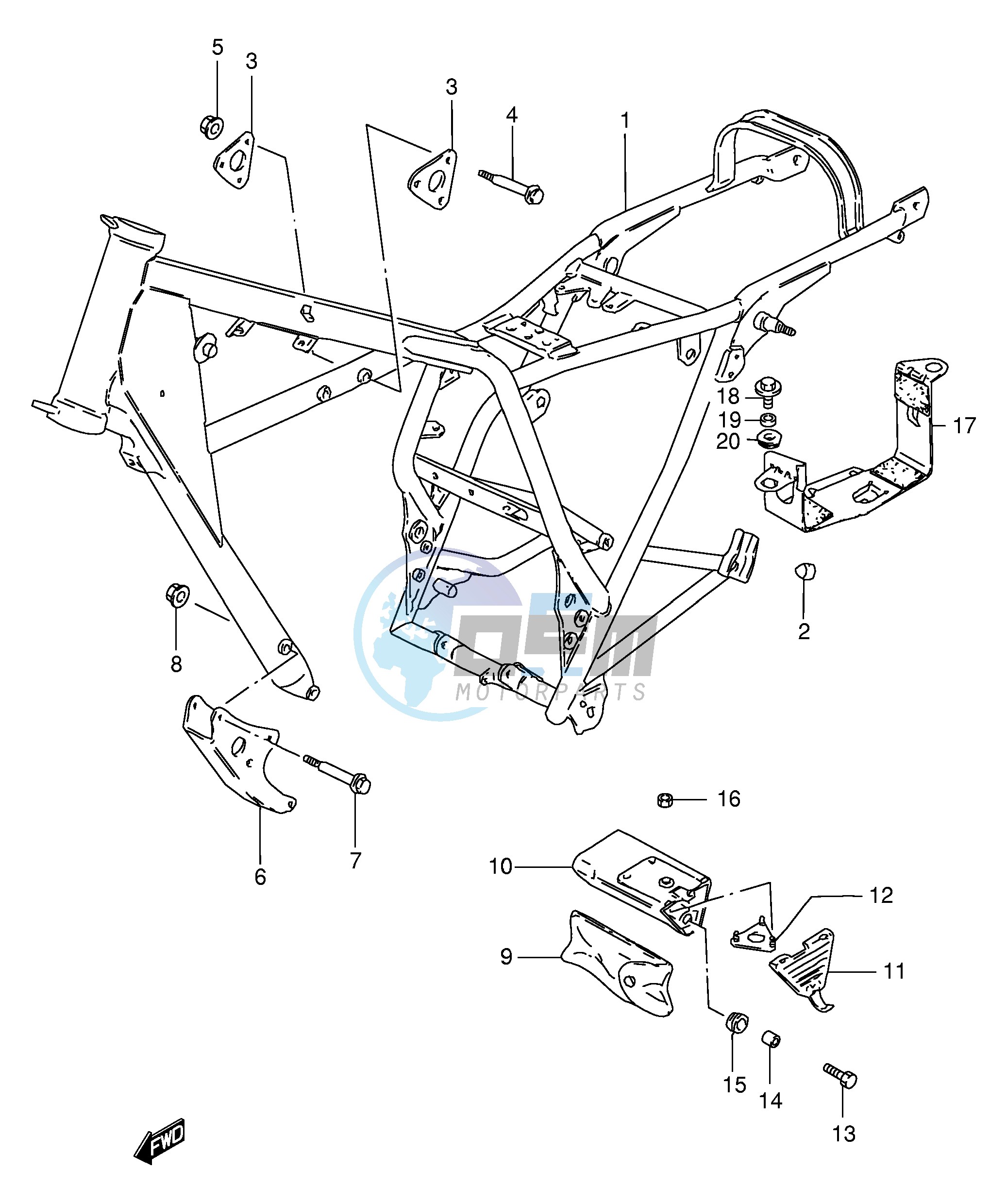 FRAME (MODEL T V W)