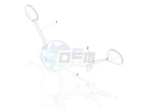 GTS 150 4T 3V IE ABS E4 (EMEA) drawing Driving mirror/s