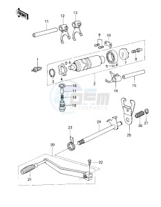 KZ 200 A (A1-A2) drawing GEAR CHANGE MECHANISM