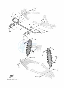 YXF850ES YXF85WPSK (BG4K) drawing REAR SUSPENSION