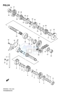 SV650S (E2) drawing TRANSMISSION (SV650L1 E24)