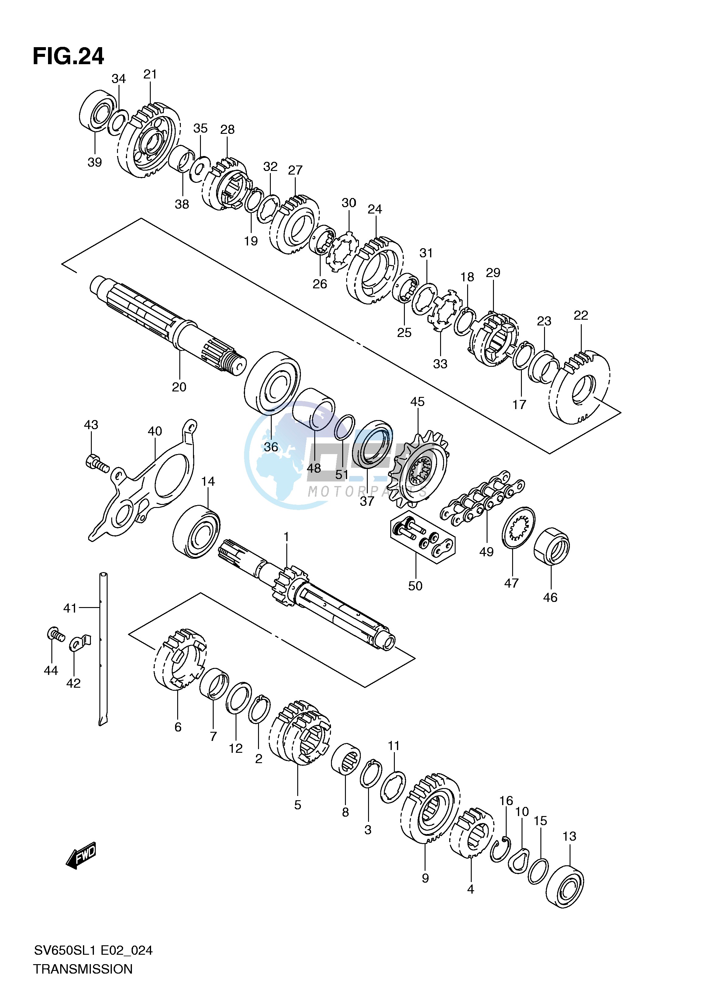 TRANSMISSION (SV650L1 E24)