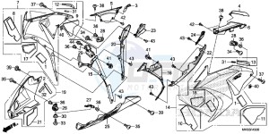 CBR1000RRG CBR1000 - Fireblade Europe Direct - (ED) drawing MIDDLE COWL