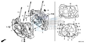 TRX420FM1H TRX420 ED drawing CRANKCASE (TRX420FE1/FM1/FM2/TE1/TM1)