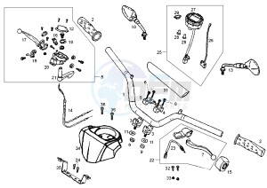 DFW QUAD - 50 cc drawing HANDLEBAR-DRIVE CONTROLS