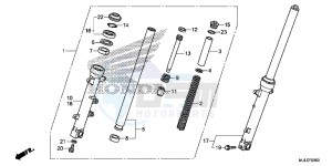 NC700SDE NC700SD 2ED - (2ED) drawing FRONT FORK