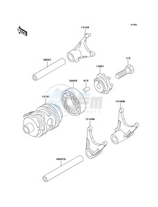 KX85_/_KX85_II KX85BBF EU drawing Gear Change Drum/Shift Fork(s)