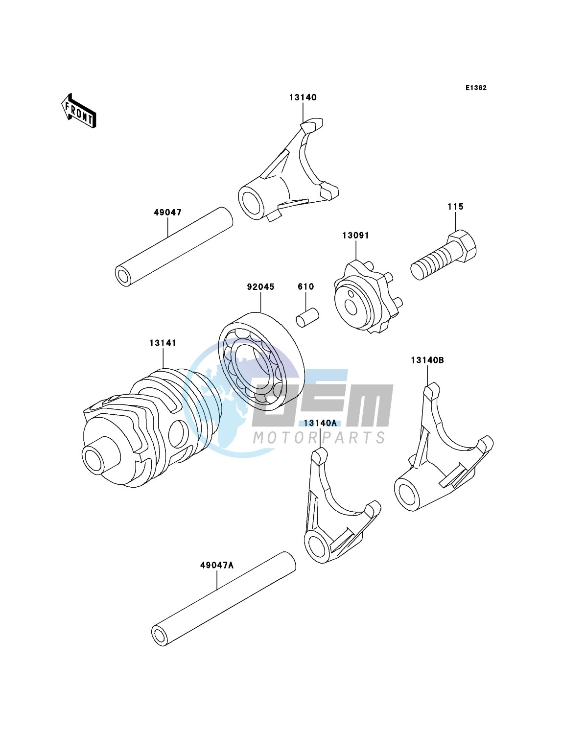 Gear Change Drum/Shift Fork(s)