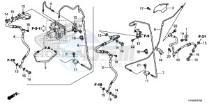 SH300ARE SH300ARE UK - (E) drawing REAR BRAKE HOSE/BRAKE PIPE