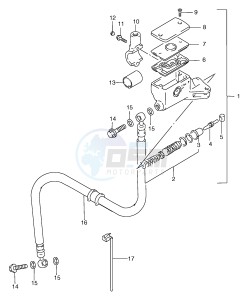 GSF1200 (E2) Bandit drawing CLUTCH MASTER CYLINDER