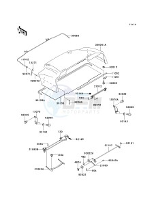 KAF 950 B [MULE 3010 DIESEL 4X4] (B7F) B7F drawing FENDERS