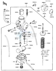 KX 250 C [KX250] (C2) [KX250] drawing CARBURETOR   -- 84 KX250-C2- -