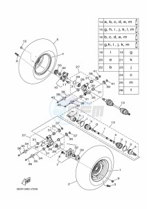 YFM450FWBD KODIAK 450 EPS (BHT4) drawing REAR WHEEL