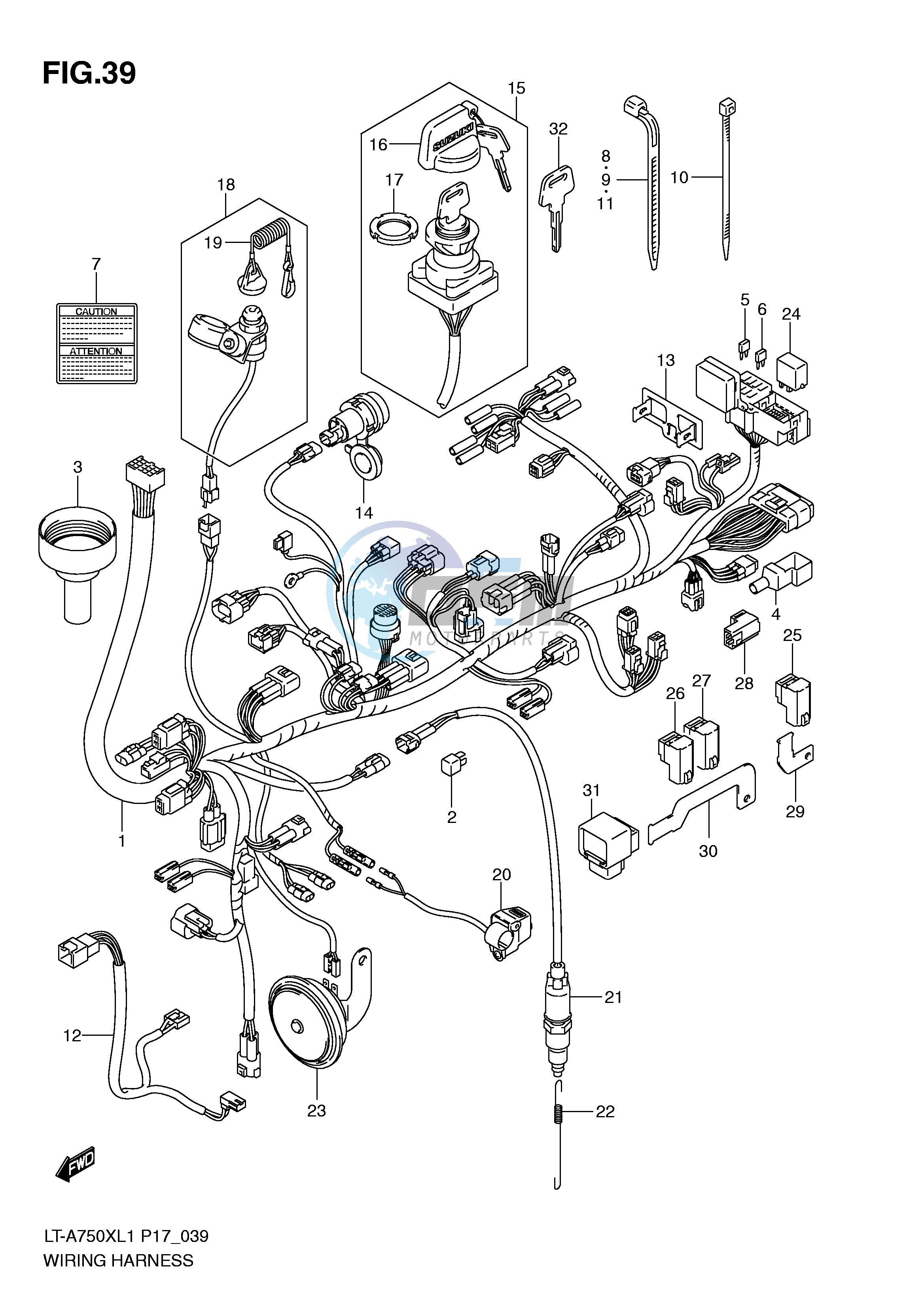 WIRING HARNESS (LT-A750XL1 P17)