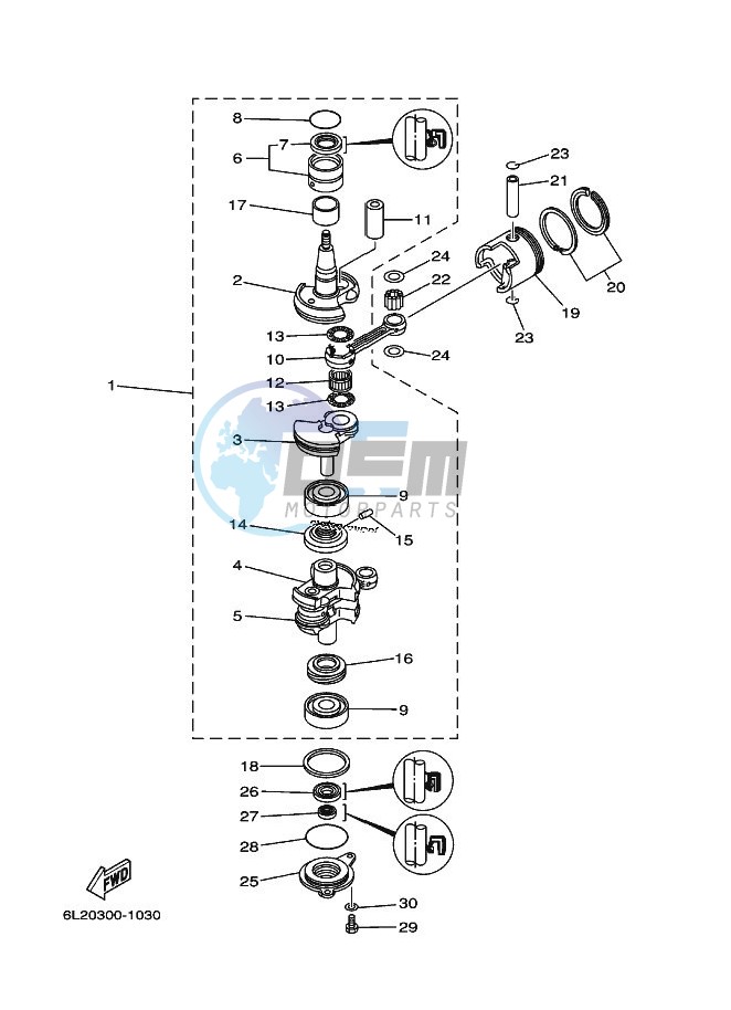 CRANKSHAFT--PISTON