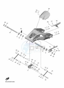 YZF1000W-B YZF-R1 (B3L9) drawing REAR ARM