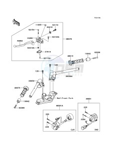 NINJA_250R EX250K9F GB XX (EU ME A(FRICA) drawing Handlebar(K9F~KAF)