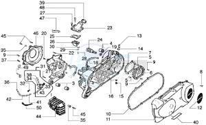 Diesis 100 drawing Crankcase- Oil pump