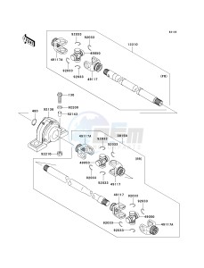 KAF 950 D [MULE 3010 DIESEL 4X4] (D8F) D8F drawing DRIVE SHAFT-PROPELLER