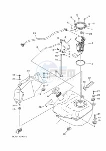 YFM700FWAD GRIZZLY 700 EPS (BLTH) drawing FUEL TANK