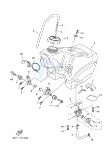 YZ250 (BCRG) drawing FUEL TANK