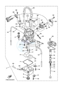 YZ250 (BCRL) drawing CARBURETOR