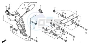 CBR600F3 drawing REAR CUSHION